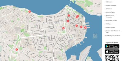 Mapa ulica Havane turist